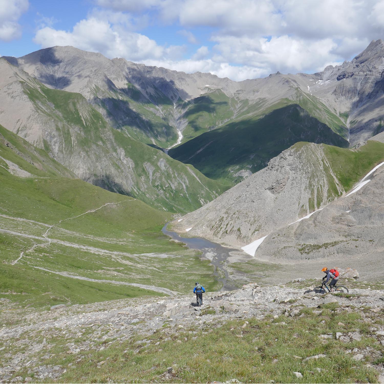 Downhill vom Fimberpass beim eBike Jugendalpen Cross