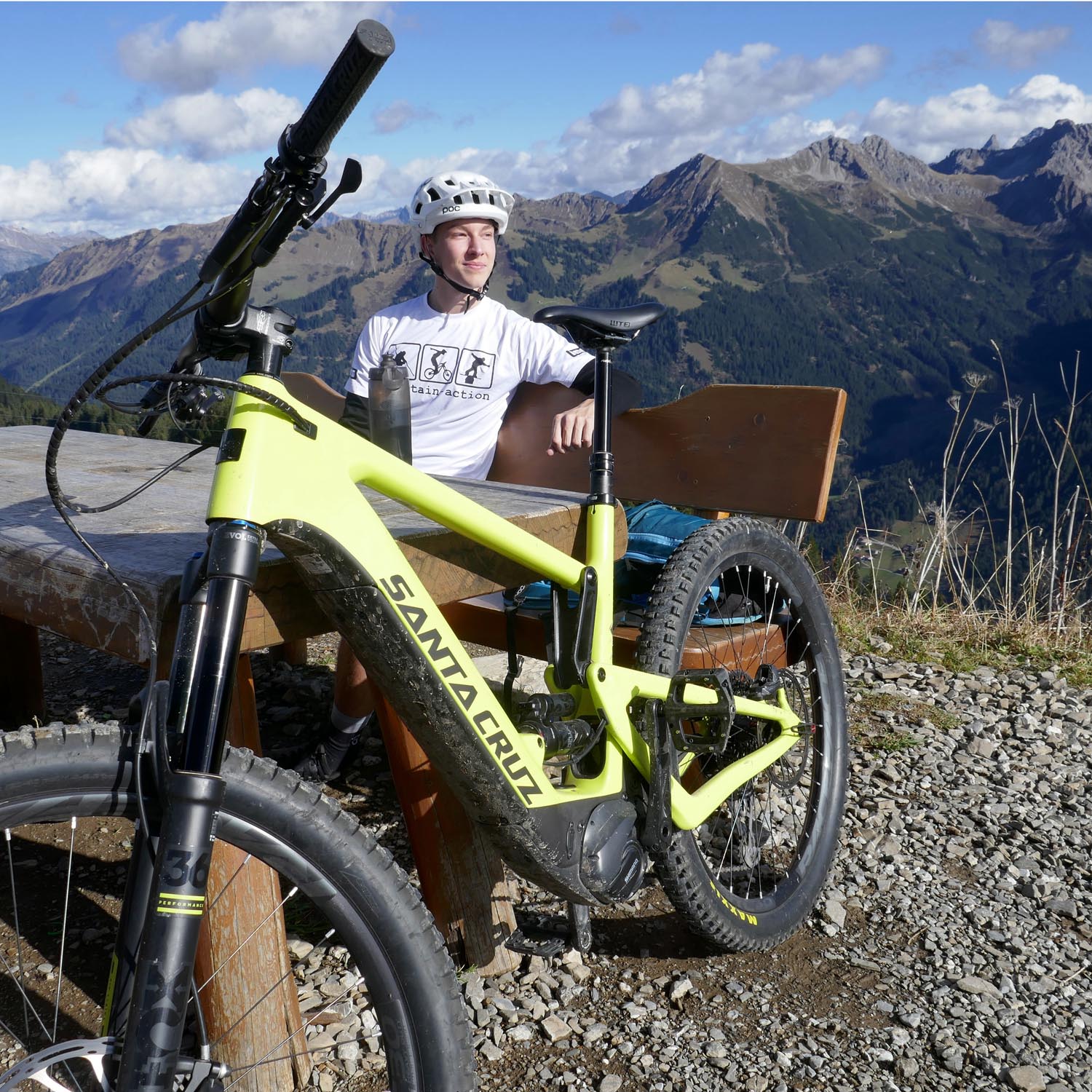Pause beim eBike Jugendalpen Cross.