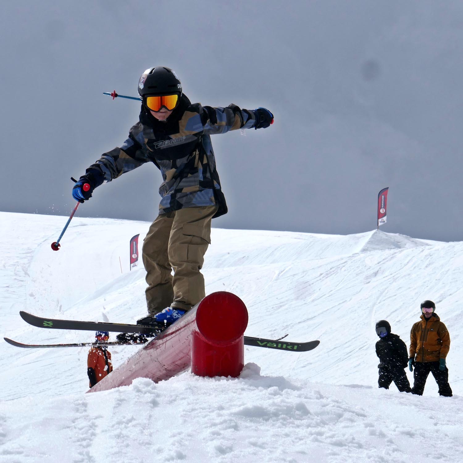 Slopestyle Trainingscamp im Mottolino Snowpark. Winterolympiade 2026 Livigno.