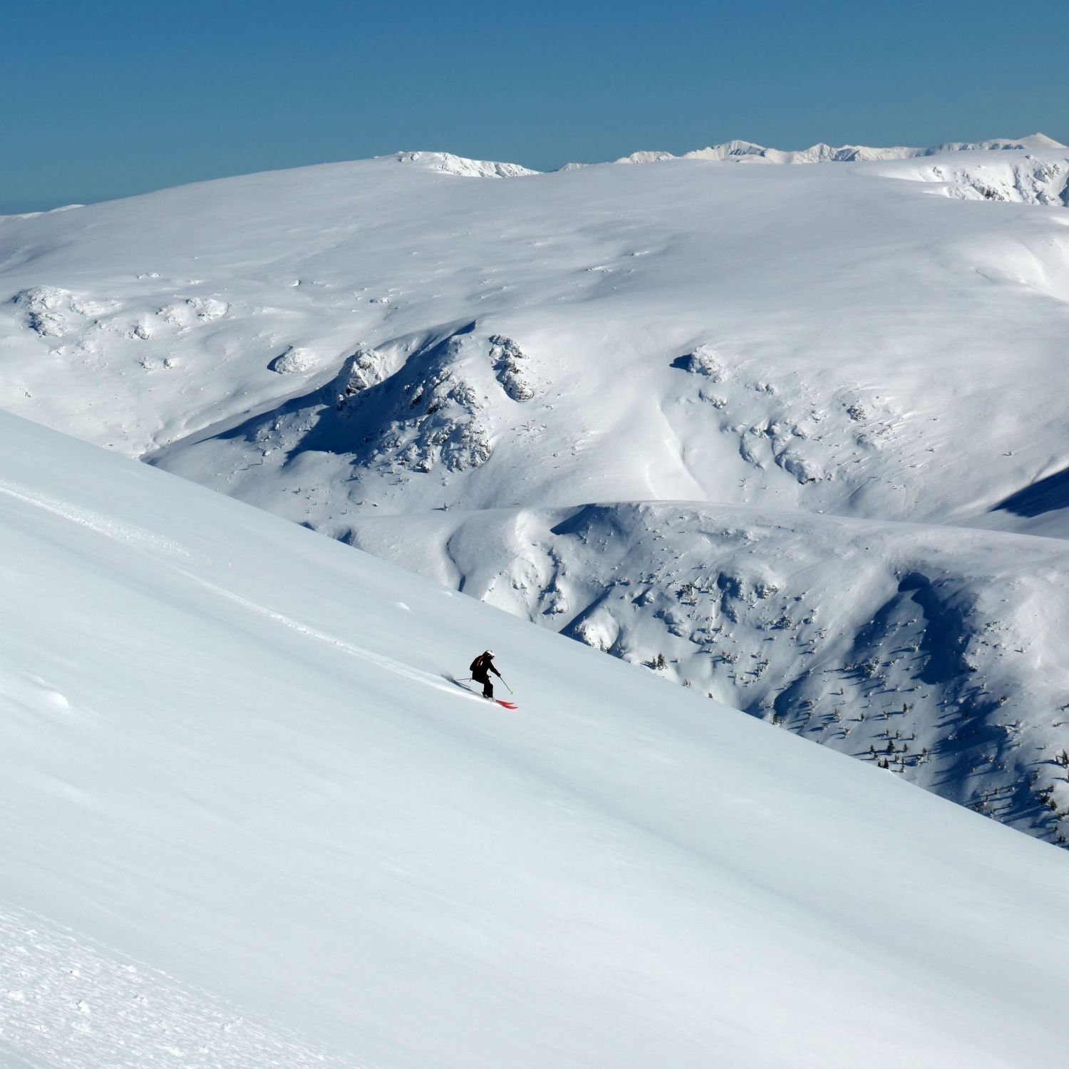 Die Karparten bieten ein weitläufiges Freeride Gebiet das nur mit dem Heli erreicht werden kann. Heliskiing in Romania