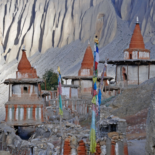 Tibetische Kultur und authentische Dörfer entlang epischer Trails in Mustang/ Nepal.